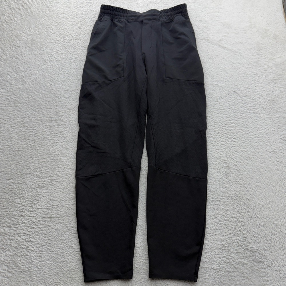 Lululemon Lab Mens Black Textured Grid Tapered Jogger‎ Pants LM5663S Size S
